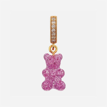 Crystal Haze Jewelry Nostalgia Bear Pavé Connector Gold Magenta 152735417
