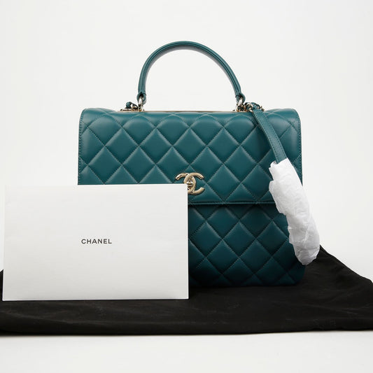 CHANEL Trendige CC Große Top Handle Tote Schultertasche A92237 155889096