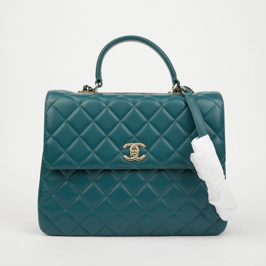 CHANEL Trendige CC Große Top Handle Tote Schultertasche A92237 155889096