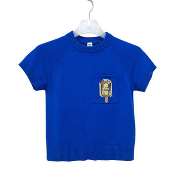 Hermes Ice Cream Cashmere Women's Short Sleeve Knit 00302 156398128