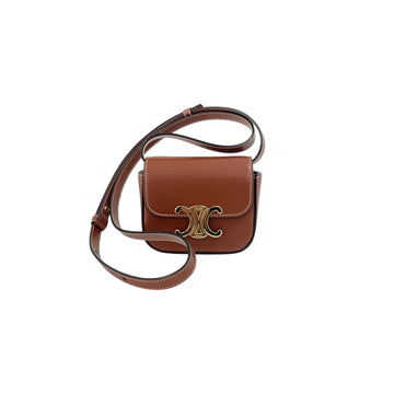 CELINE カーフスキン タン ミニ クロード ショルダーバッグ 兼 クロスバッグ H00306 156398228