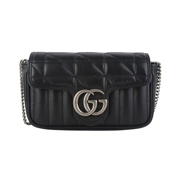 GUCCI 476433 GG マーモント マトラッセ スーパー ミニ クロスバッグ 37199-3 156398304
