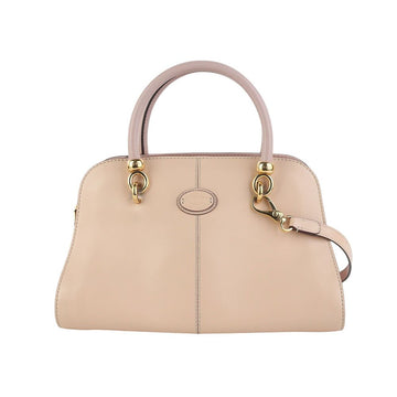 TODS Känguru-Leder Logo Dekor Pink Bicolor Sella Crossbody Bag 37200-2 156398796