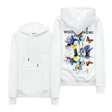 Wooyoungmi Blue Flower Hoodie T-Shirt White W261TS36719W 156399402