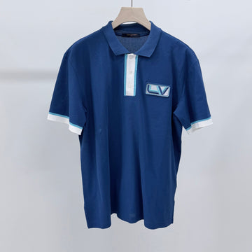 LOUIS VUITTON Gesticktes Logo Poloshirt in Blau - A-Qualität - XL 156399730