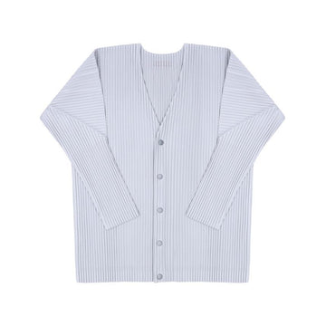 ISSEY MIYAKE Basic Pleated V-Neck Cardigan 156331178