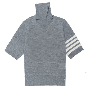 THOM BROWNE メリノウール 4バーブル relaxed ショートスリーブタートルネック FKA434AY1014-055 65274556