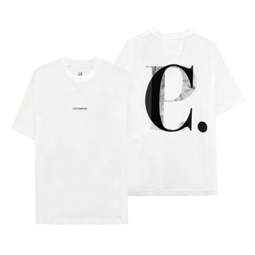 CP COMPANY Kreuznack T-Shirt mit Logo-Details 156425676