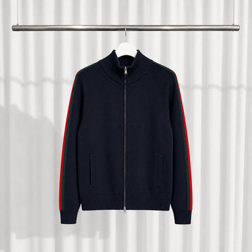 GUCCI (XL) ウールニットジップアップジャケット 26SS 156442087