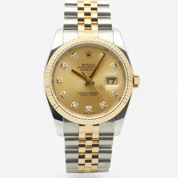 ROLEX 116233 デイトジャスト 36 コンビ 時計 オリジナル ダイヤ 2006年保証書 156444588