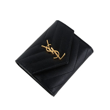 SAINT LAURENT グランデプードルエンボスドマルチフォルドレディース財布37203 156450247