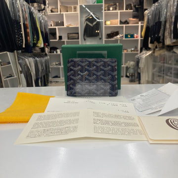GOYARD ビクトワール 二つ折り財布 ネイビー 156462804