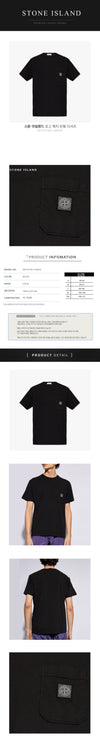 STONE ISLAND ロゴパッチ半袖Tシャツ 801521957 A0029 75875344 [P]