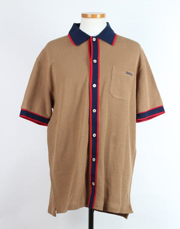 Gucci Wool Blended PK Shirt Brown XL(105) 156485015