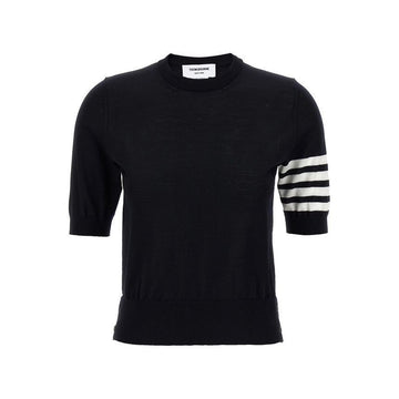 Thom Browne Diagonal Merino Wool Short Sleeve Knit Navy FKA471B Y1014 415 150635522