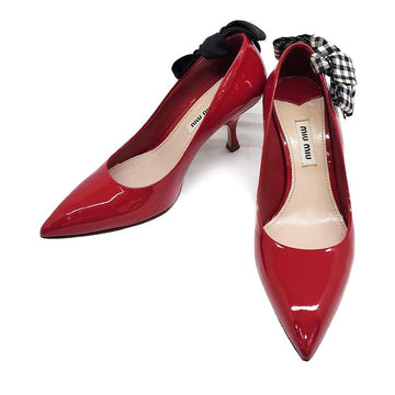 MIU MIU Pumps mit zwei Bändern in Rot 34.5 156487870