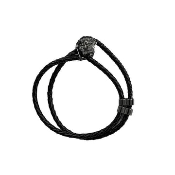 VERSACE DMTN geflochtenes Lederarmband Schwarz 156357669