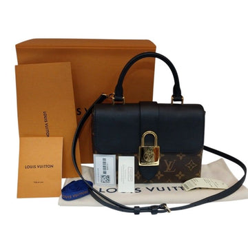 LOUIS VUITTON ブラックモノグラムロッキBBトートバッグトップハンドルミニクロスボディバッグM44141 156488707