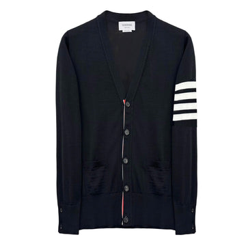 THOM BROWNE リラックスフィットウールカーディガンブラック 156489246