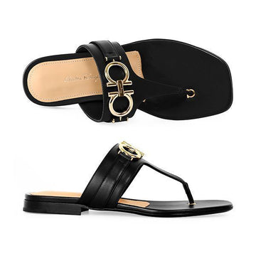 SALVATORE FERRAGAMO ガンチーニ フラット 通フリップフロップ スリッパ 01D585 753927 145240028 [P]