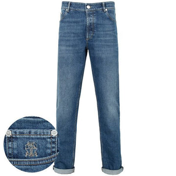 BRUNELLO CUCINELLI ブルー トラディショナルフィット デニムパンツ 156489362
