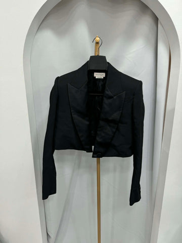 Alexander McQueen Cropped Blazer Jacket Size 40 156489611