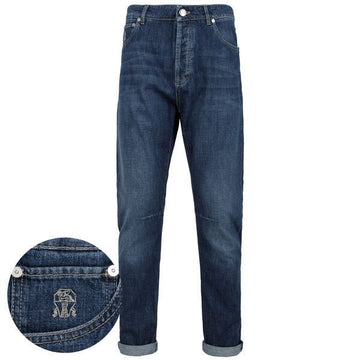 Brunello Cucinelli Blue 5-Pocket Denim Pants 156489363