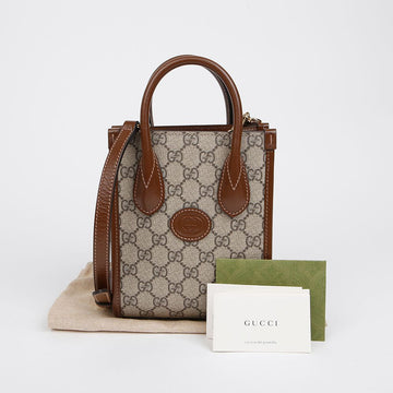GUCCI 671623 インターロッキング G ミニ トート ショルダーバッグ 156164282