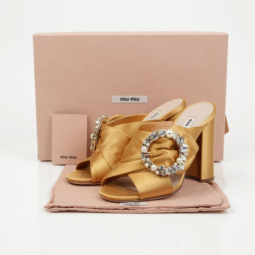 MIU MIU クリスタル ミュール ヒール 36 サイズ 156209525