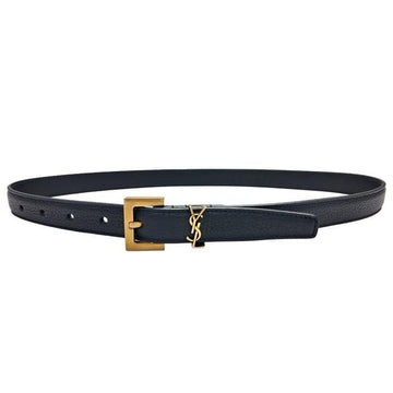 SAINT LAURENT Damen Cassandra Slim Grain Leder Gürtel 554465 DTI0W 1000 156495540
