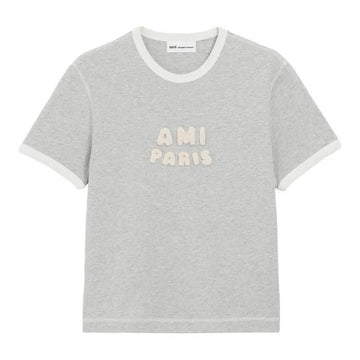 AMI UTS371 724 Logo Baumwoll Patch T-Shirt 156496074