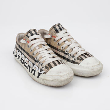 BURBERRY チェックロゴプリントスニーカー 36.5 156209373