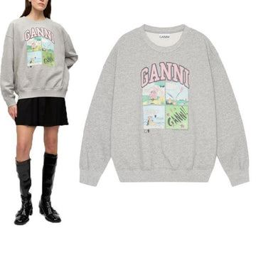 GANNI グラフィックロゴスウェットシャツ T4284 921 156496388