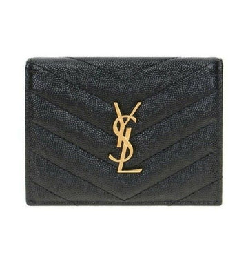 Saint Laurent Flap Card Case Wallet with Gold Hardware 29975909