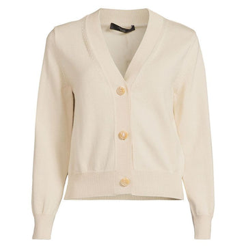 MAXMARA V-Ausschnitt-Strickjacke Écru 2425346061 001 119577549