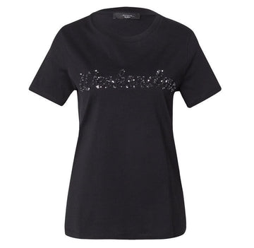 MAXMARA 25SS VELLO スパンコール ロゴTシャツ ブラック 2515971051 004 149268569