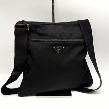 PRADA Dreieckslogo Nylon Messenger Bag Crossbag Schwarz 156509532