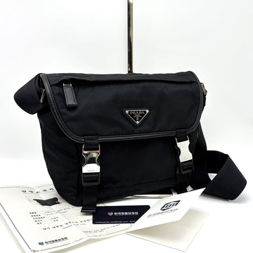 PRADA ナイロン バックル クロスバッグ ブラック 156509616