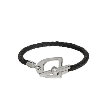 Hermes Braided Bracelet with Stirrup Clasp H100063FP89T5 156512640