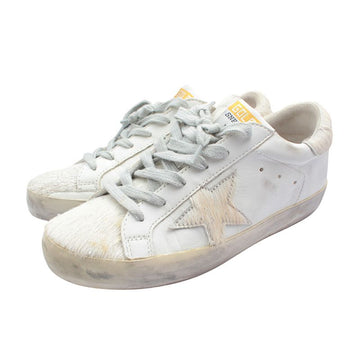 Golden Goose White & Suede Trim Sneakers 37 156517087