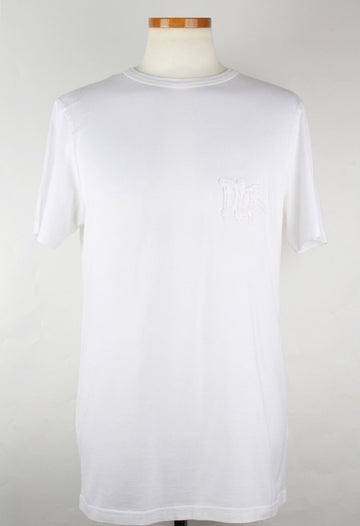 Dior Terry Embroidered Logo Short Sleeve T-Shirt White L(100) 156517413