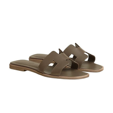 Hermes Iconic H Cutout Box Calfskin Sandals 156517861