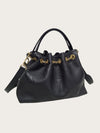 LOUIS VUITTON ブラックモノグラムアンフレントバケツショルダーバッグ 156518087 [P]