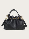 LOUIS VUITTON ブラックモノグラムアンフレントバケツショルダーバッグ 156518087 [P]