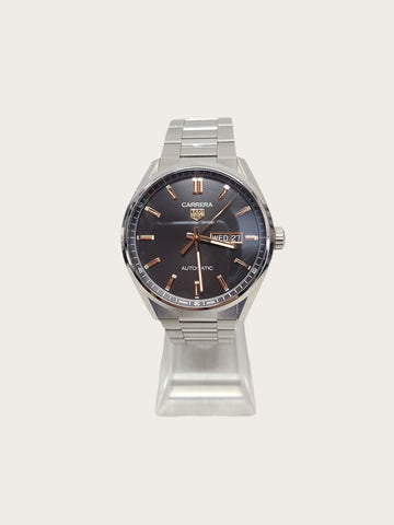 TAG HEUER ブラックローズゴールド カレラ 5 デイト スティール ウォッチ 41MM 156518167