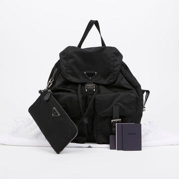 PRADA Dreieck Logo Medium Rucksack 156244020