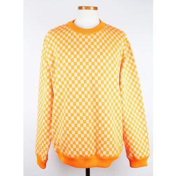 LOUIS VUITTON Damier Rundhalsausschnitt Strickpullover Orange XL(105) 156518593