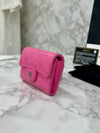 CHANEL Classic Card Wallet Pink Silver Metal AP0214 156518967 [P]