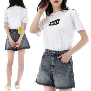 MSGM T-Shirt mit Logo Kurzarm Erwachsene Größe 26SS 001-AK 156519032
