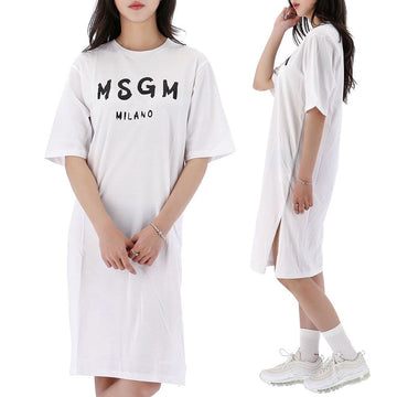 MSGM Körperlich weiche Baumwolle T-Shirt Kleid S6MSJGDR068 001-AK 156519873